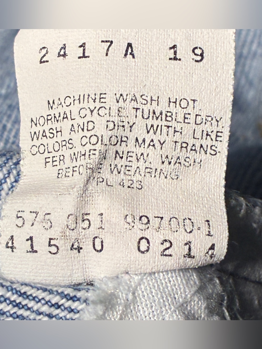 Levi’s 540 Jeans Mens 42x35 Blue Denim Brown Tab Made USA Vintage (1) - Picture 12 of 15